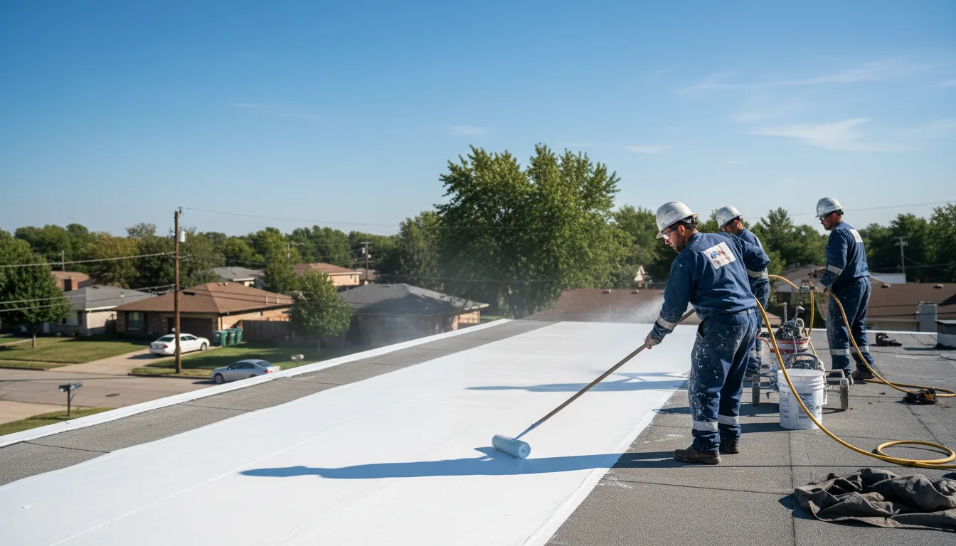 Commercial roof coating in Boswell, IN near me